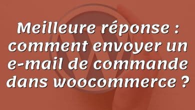 Meilleure réponse : comment envoyer un e-mail de commande dans woocommerce ?